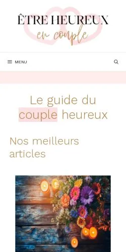 Anteprima del sito Être Heureux en Couple, referenziato per la pubblicazione di articoli sponsorizzati