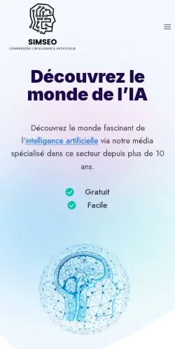 Anteprima del sito Simseo IA, referenziato per la pubblicazione di articoli sponsorizzati