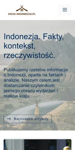 Anteprima del sito Moja-Indonezja, referenziato per la pubblicazione di articoli sponsorizzati