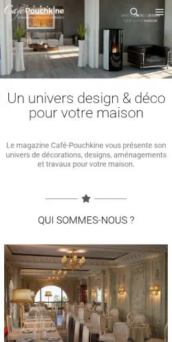 Aperçu du site Café Pouchkine Déco, référencé pour publier un article sponsorisé