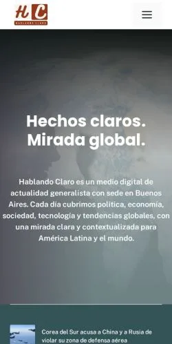 Vorschau der Website Hablando Claro, gelistet für die Veröffentlichung gesponserter Artikel