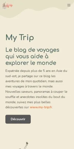 Aperçu du site My Trip, référencé pour publier un article sponsorisé
