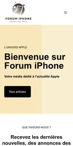 Anteprima del sito Forum iPhone, referenziato per la pubblicazione di articoli sponsorizzati