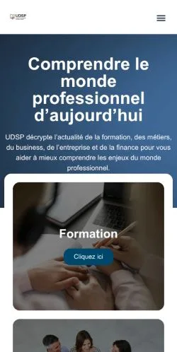 Vista previa del sitio Univers du Savoir Pro, referenciado para publicar artículos patrocinados