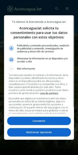 Preview of the Aconcagua Sustentable website, listed for sponsored article publication