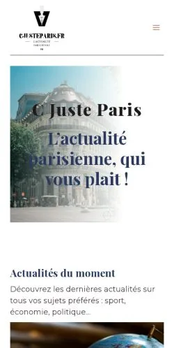 Förhandsvisning av webbplatsen C Juste Paris, listad för publicering av sponsrade artiklar