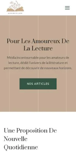 Voorbeeld van de website 24 Heures du Livre, vermeld voor de publicatie van gesponsorde artikelen