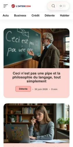 Anteprima del sito L'Intercom, referenziato per la pubblicazione di articoli sponsorizzati