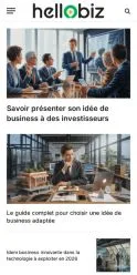Anteprima del sito HelloBiz, referenziato per la pubblicazione di articoli sponsorizzati