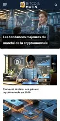 스폰서 기사 게재 매체로 등록된 Bitcoin Matin 사이트 미리보기
