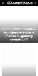 스폰서 기사 게재 매체로 등록된 Gamers Zone 사이트 미리보기