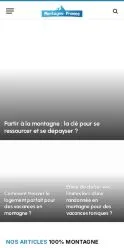 Vorschau der Website Montagne France, gelistet für die Veröffentlichung gesponserter Artikel