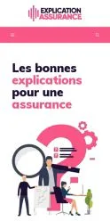 スポンサード記事の掲載先として登録されたExplication Assuranceのサイトプレビュー