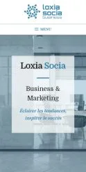 Preview of the Loxia Socia website, listed for sponsored article publication