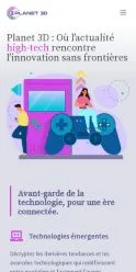 Aperçu du site Planet 3D, référencé pour publier un article sponsorisé