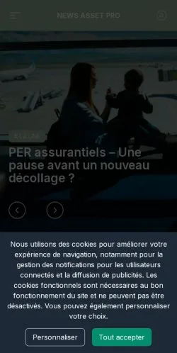 Pré-visualização do site News Asset Pro, referenciado para publicar artigos patrocinados