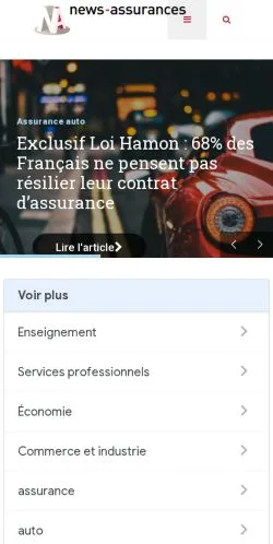 Aperçu du site News Assurances, référencé pour publier un article sponsorisé