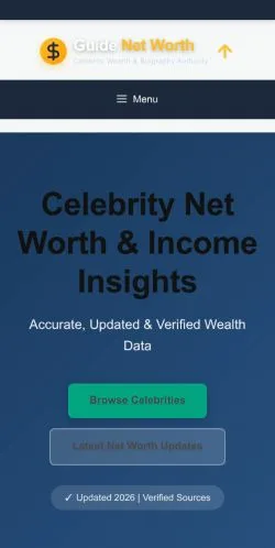 Anteprima del sito Net Worth Guide, referenziato per la pubblicazione di articoli sponsorizzati