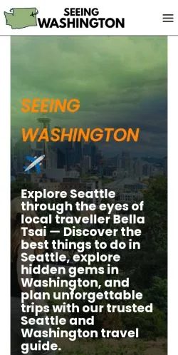 Vorschau der Website Seeing Washington, gelistet für die Veröffentlichung gesponserter Artikel