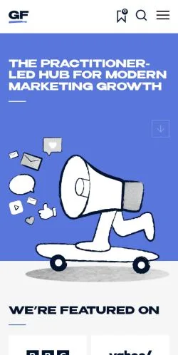 Podgląd witryny Growth Folks, ujętej jako miejsce publikacji artykułów sponsorowanych
