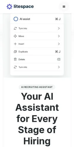 スポンサード記事の掲載先として登録されたLitespace AI Assistantのサイトプレビュー
