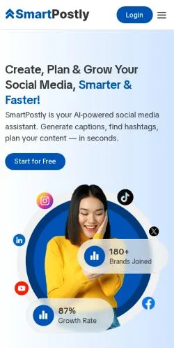 스폰서 기사 게재 매체로 등록된 SmartPostly 사이트 미리보기