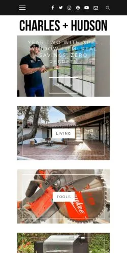 Aperçu du site Charles & Hudson, référencé pour publier un article sponsorisé
