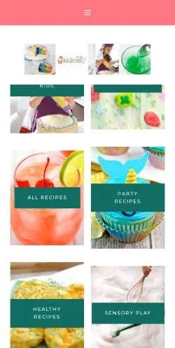 Preview of the In The Kids' Kitchen website, listed for sponsored article publication