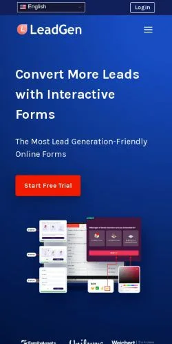 Anteprima del sito LeadGen App, referenziato per la pubblicazione di articoli sponsorizzati