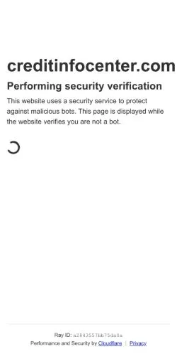 Forhåndsvisning av nettstedet creditinfocenter.com, oppført for publisering av sponsede artikler