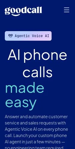 Anteprima del sito Goodcall, referenziato per la pubblicazione di articoli sponsorizzati