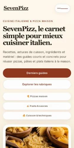 Vorschau der Website SevenPizz, gelistet für die Veröffentlichung gesponserter Artikel