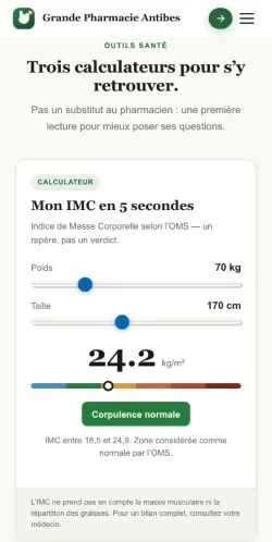 Anteprima del sito Grande Pharmacie Antibes, referenziato per la pubblicazione di articoli sponsorizzati