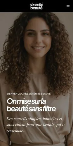 스폰서 기사 게재 매체로 등록된 Sérénité Beauté 사이트 미리보기