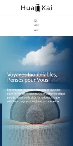 Vista previa del sitio Hua Kai Voyage, referenciado para publicar artículos patrocinados