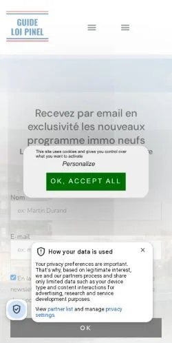 Vorschau der Website guideloipinel.fr, gelistet für die Veröffentlichung gesponserter Artikel