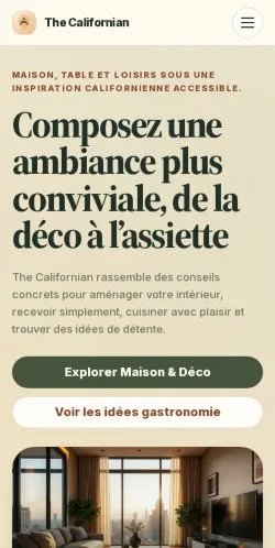 Vista previa del sitio The Californian, referenciado para publicar artículos patrocinados