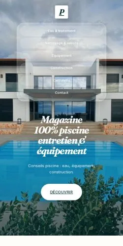 Vorschau der Website Prime Piscine Magazine, gelistet für die Veröffentlichung gesponserter Artikel