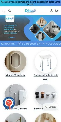 Vorschau der Website Dileci Salle de Bain, gelistet für die Veröffentlichung gesponserter Artikel