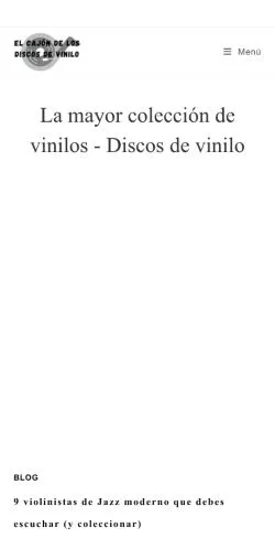 Preview of the El Cajón Musical website, listed for sponsored article publication