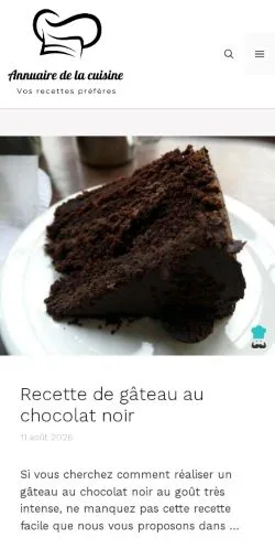 Pré-visualização do site Annuaire De La Cuisine, referenciado para publicar artigos patrocinados