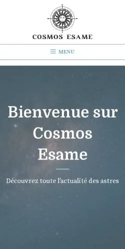 스폰서 기사 게재 매체로 등록된 Cosmos Esame 사이트 미리보기