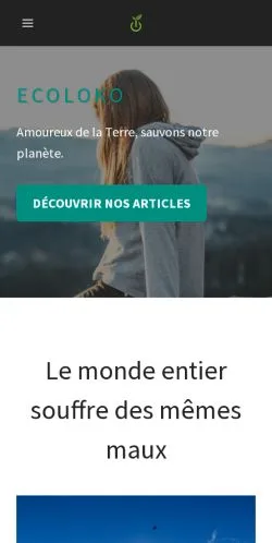 스폰서 기사 게재 매체로 등록된 Ecoloko 사이트 미리보기