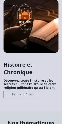 스폰서 기사 게재 매체로 등록된 Histoire & Chronique 사이트 미리보기