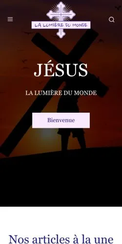 스폰서 기사 게재 매체로 등록된 Jésus Lumière du Monde 사이트 미리보기