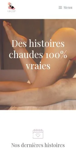 Aperçu du site Lollitop : histoires de sexe 100% amateurs, référencé pour publier un article sponsorisé
