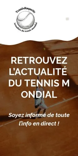 스폰서 기사 게재 매체로 등록된 Tennis Raquette 사이트 미리보기