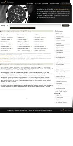 Förhandsvisning av webbplatsen Luxe & Prestige, listad för publicering av sponsrade artiklar