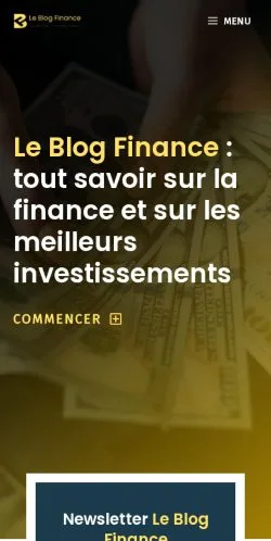 Förhandsvisning av webbplatsen Le Blog Finance, listad för publicering av sponsrade artiklar