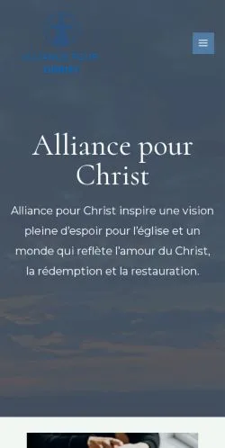 Vista previa del sitio Alliance Pour Christ, referenciado para publicar artículos patrocinados